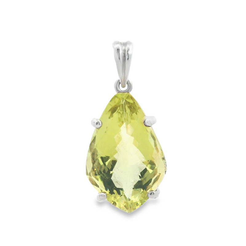 Sterling Silver Lemon Quartz Pendant