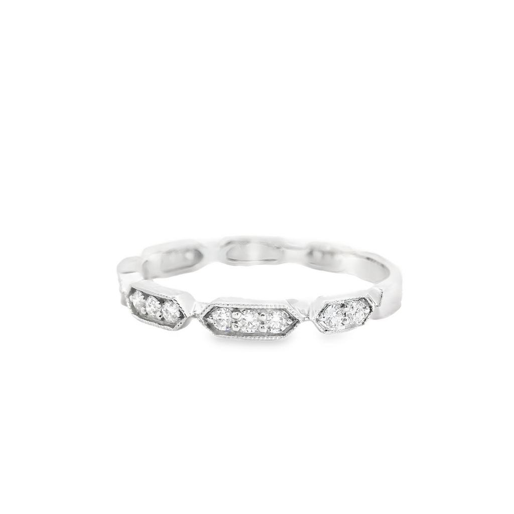 14K WG Stackable Diamond Band 0.24 ct tw