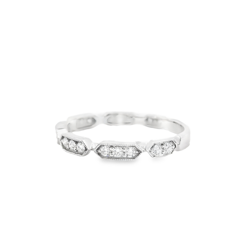 14K WG Stackable Diamond Band 0.24 ct tw
