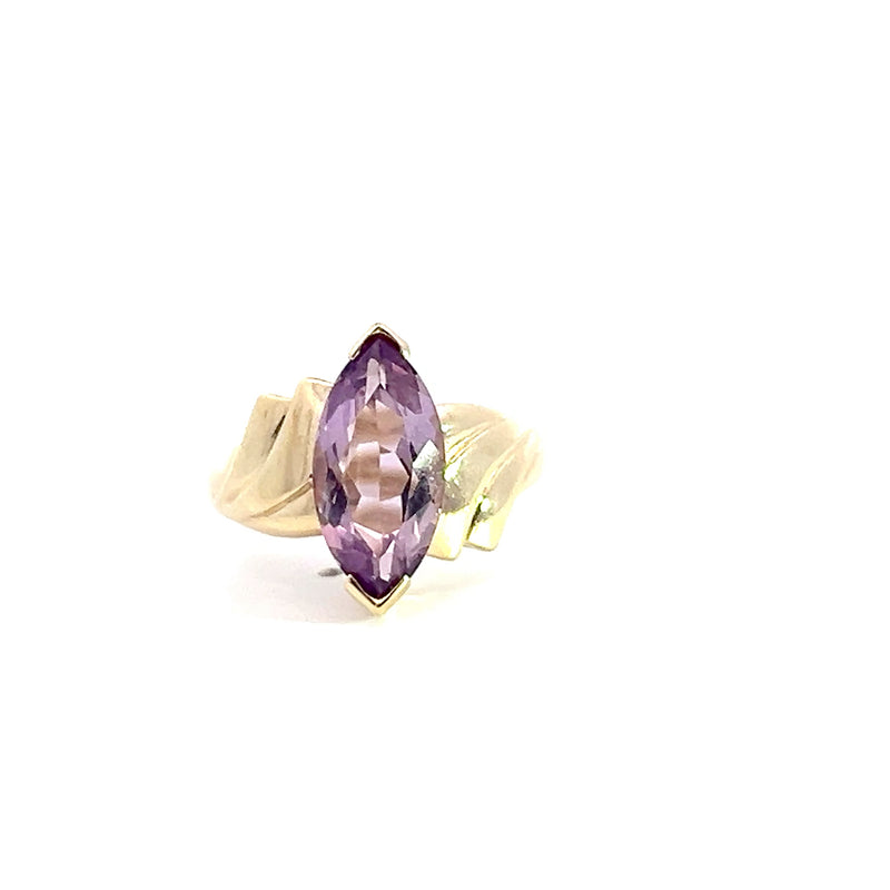 10K YG Amethyst Ring