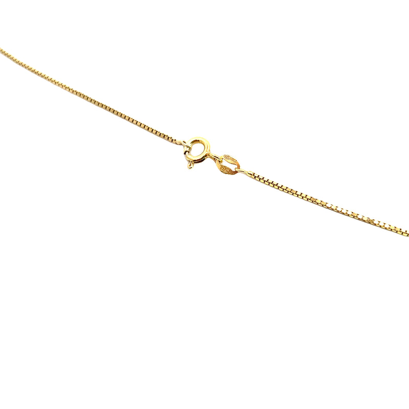 Sterling Silver 16" Gold Plated Box Chain