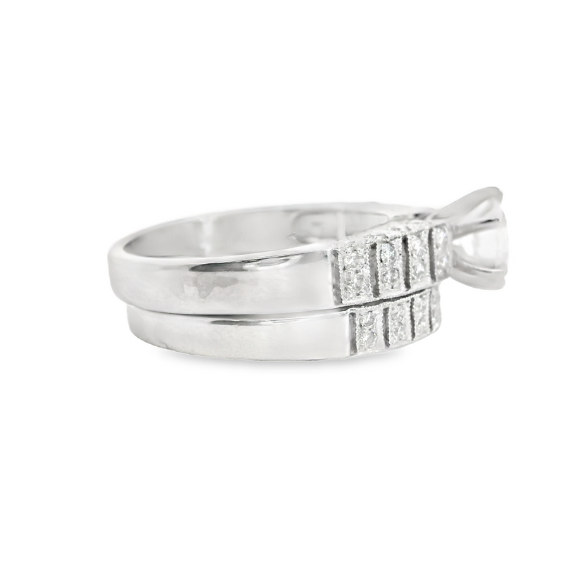 14K WG WEDDING SET