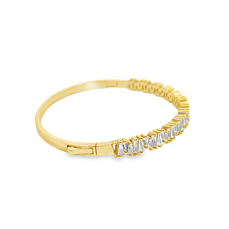 Gold Plated CZ Bangle Bracelet