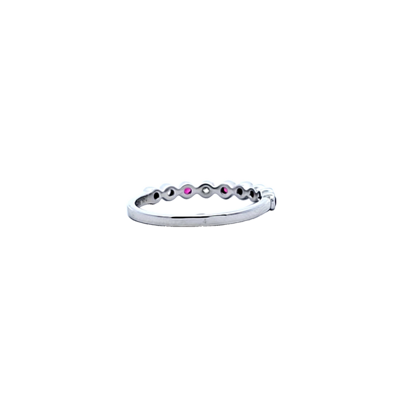 14K WG Ruby & Diamond Band