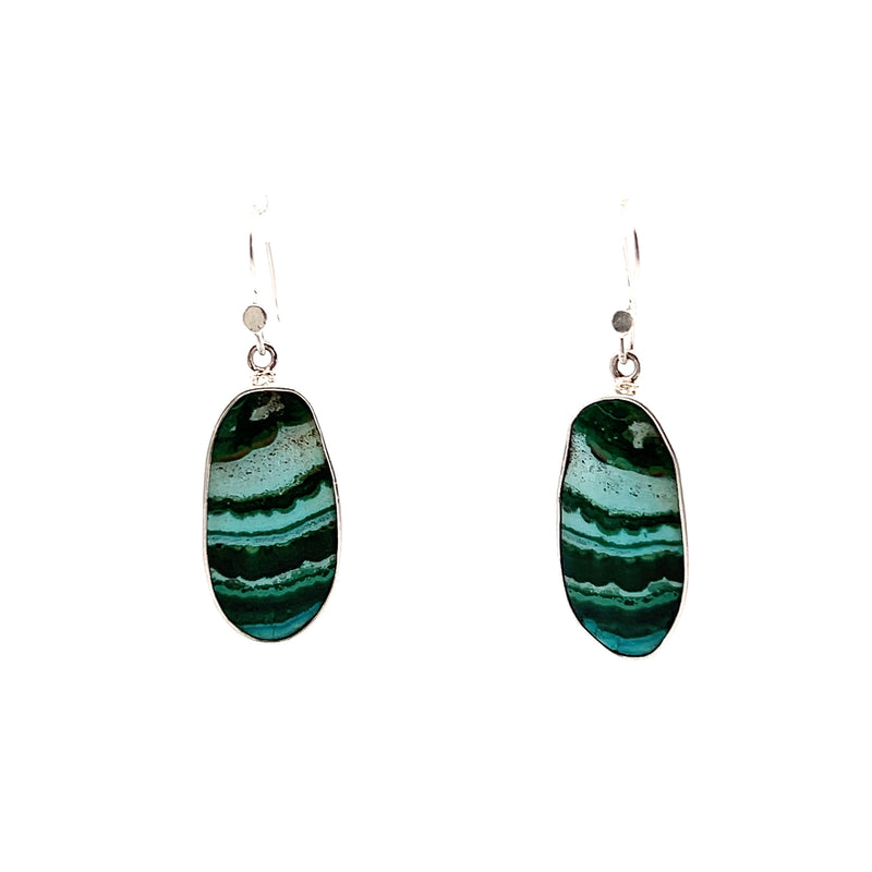 Sterling Silver Azurmalachite Earrings