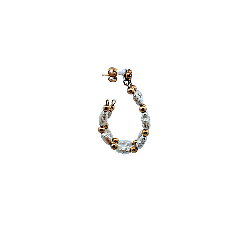 14K YG Keshi Pearl Earrings