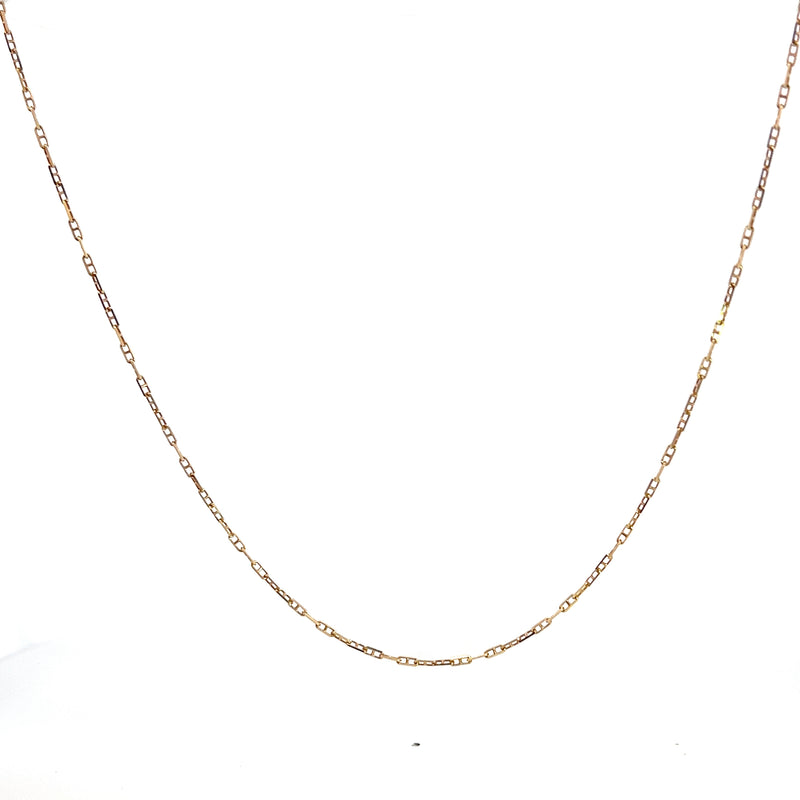 14K YG Diamond Cut Anchor Link Chain 16"