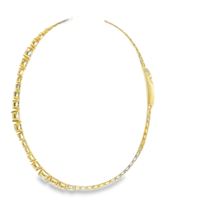 14K YG Flexible Diamond Bangle Bracelet