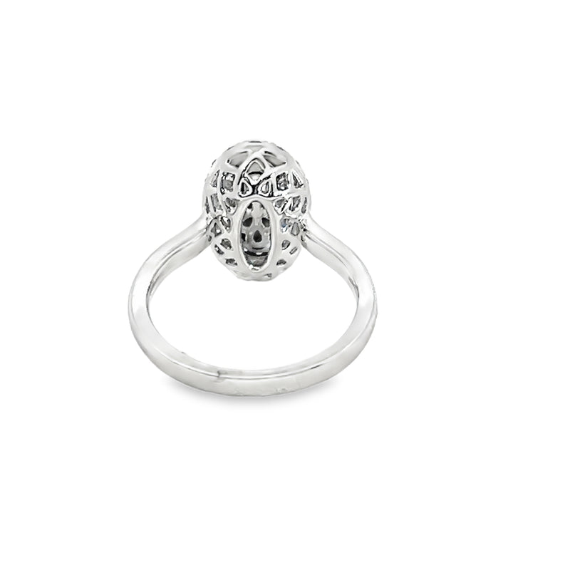 18K WG OPAL/DIAMOND RING