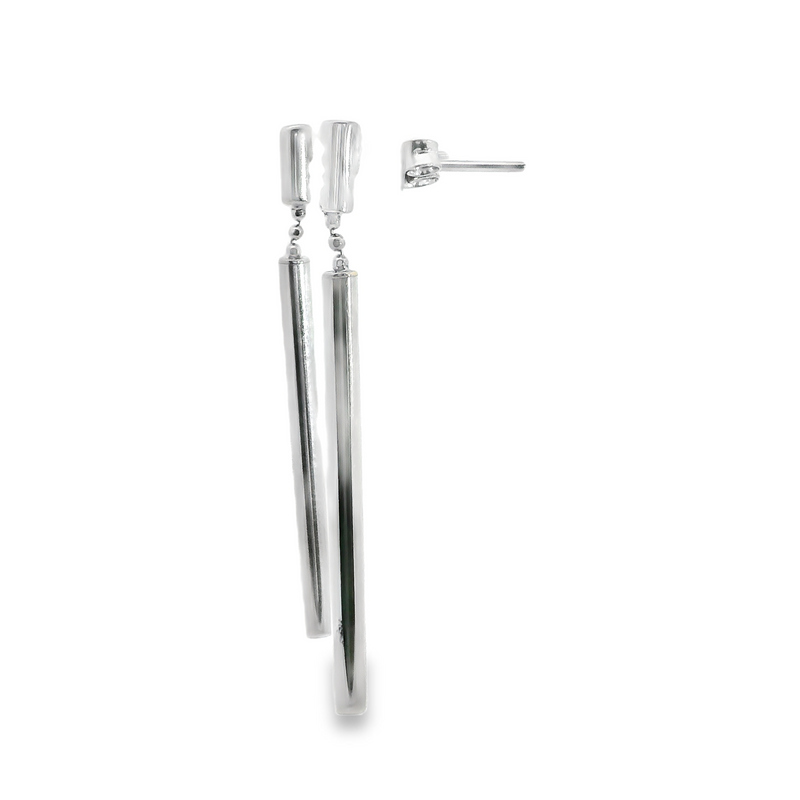 14K WG Drop Post Earrings