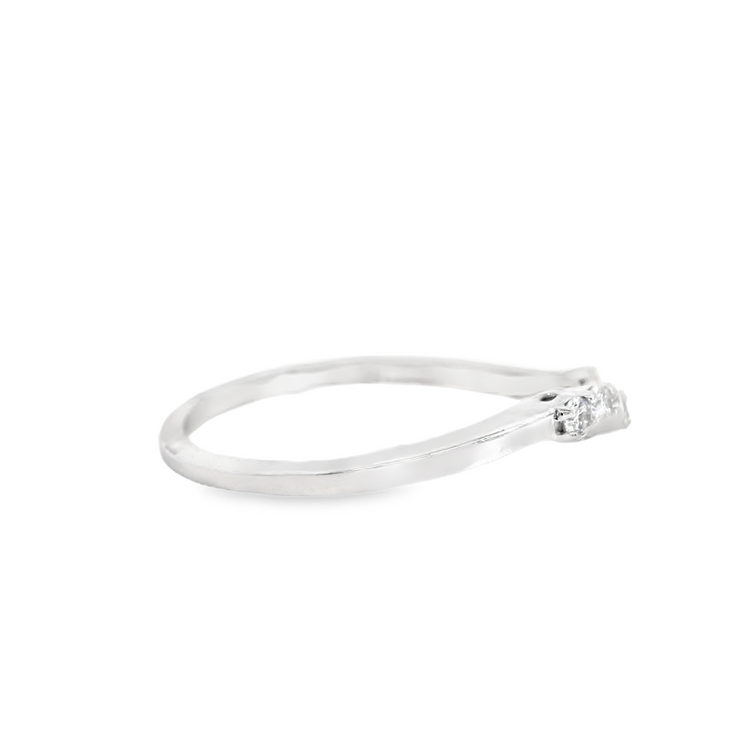 14K WG CURVED DIAMOND WEDDING