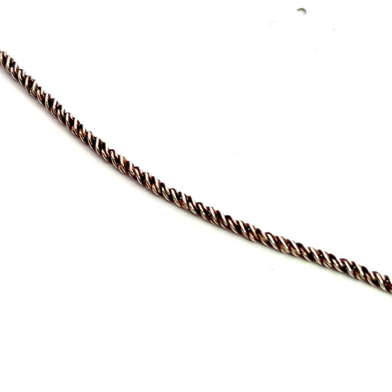 Sterling Silver 18" Twisted Style Antiqued Chain