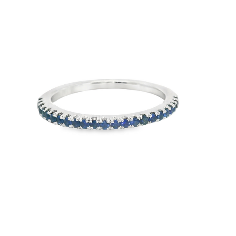14K WG Sapphire Stackable Band