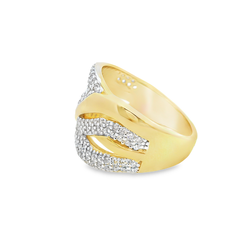 Gold Plated CZ Ring