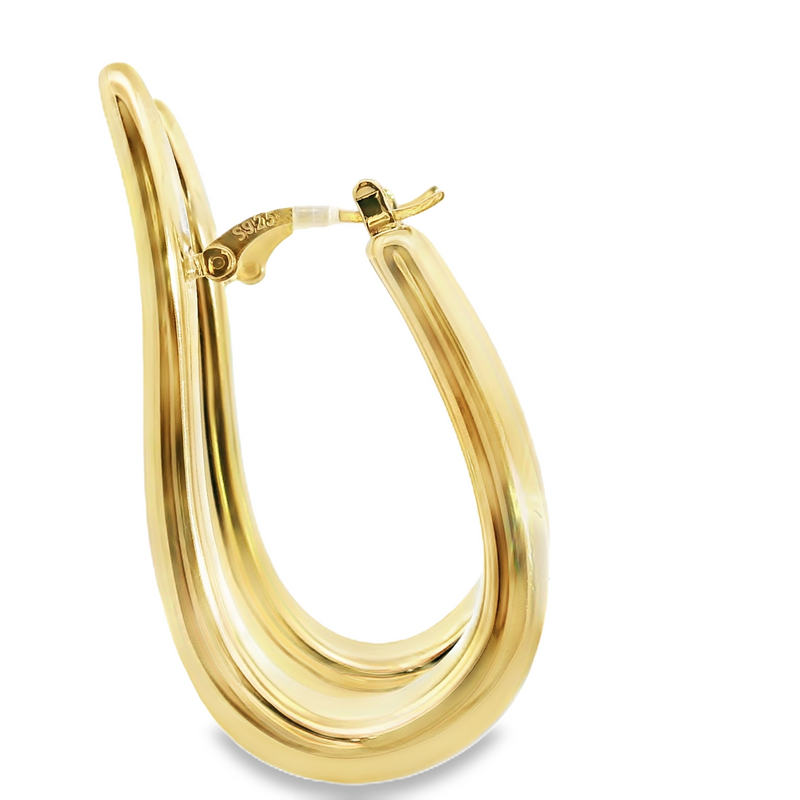 Gold Plated Oval Hoops