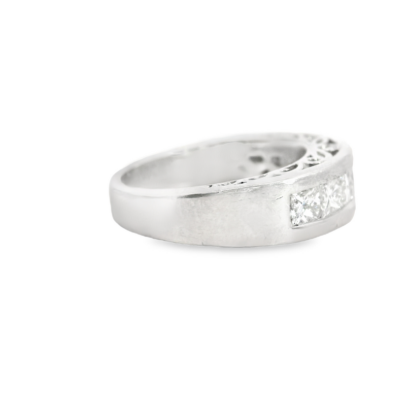 PLATINUM & PRINCESS CUT DIAMOND BAND