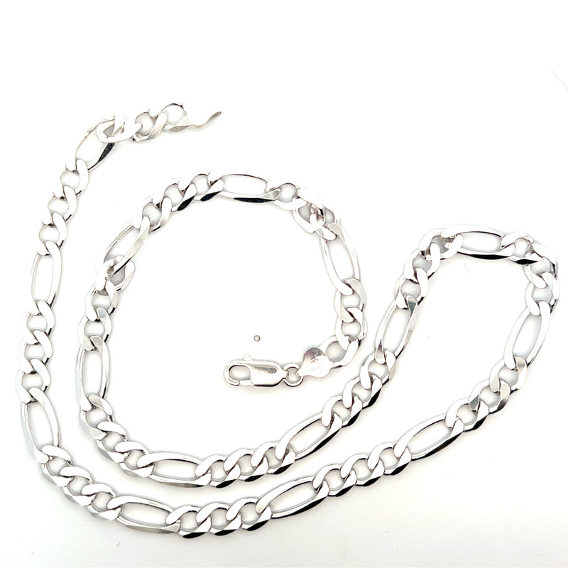 Sterling Silver 24" Figaro Chain