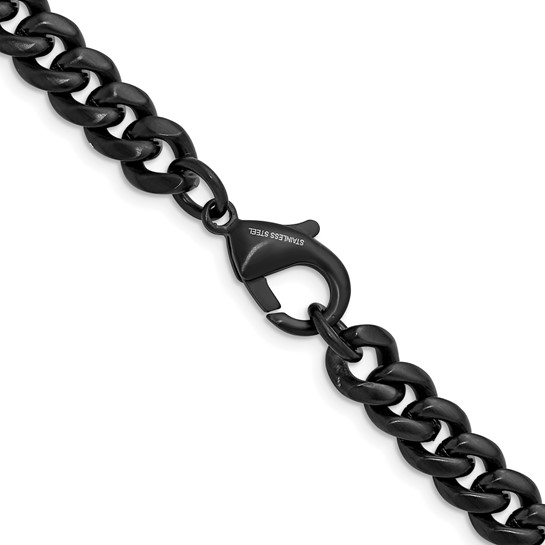 Stainless Steel with Black IP Plating Curb Link Chain