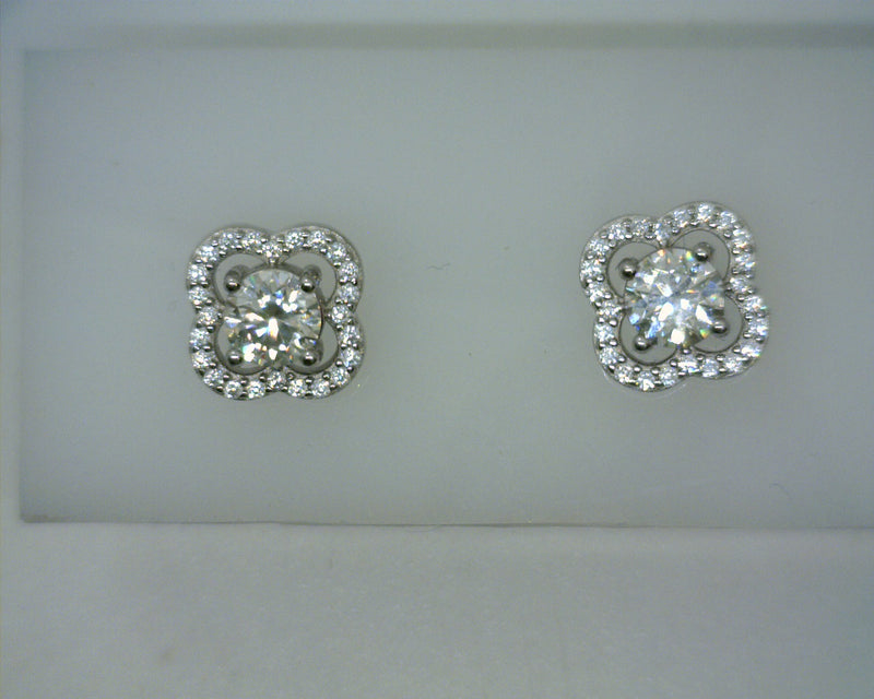 Sterling Silver CZ Earrings