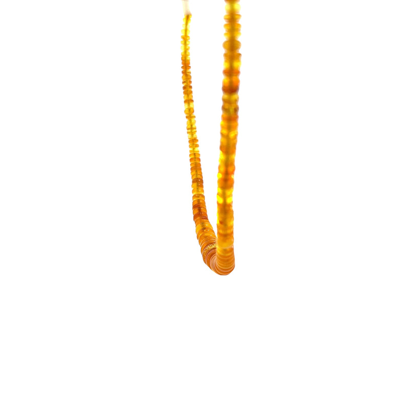 Sterling Silver Graduated Amber Necklace