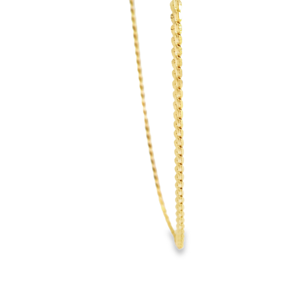 22K Two Tone Fancy Link Chain 18"