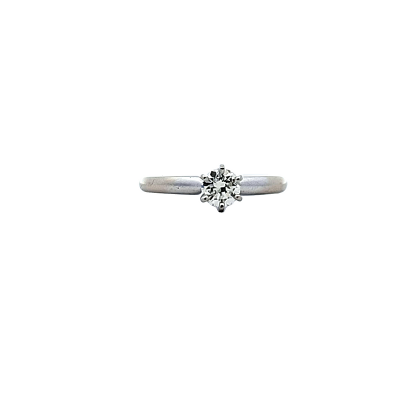 14K WG Solitaire Ring Size 6