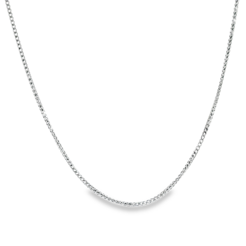 10K WG Diamond Cut Wheat Chain 20"