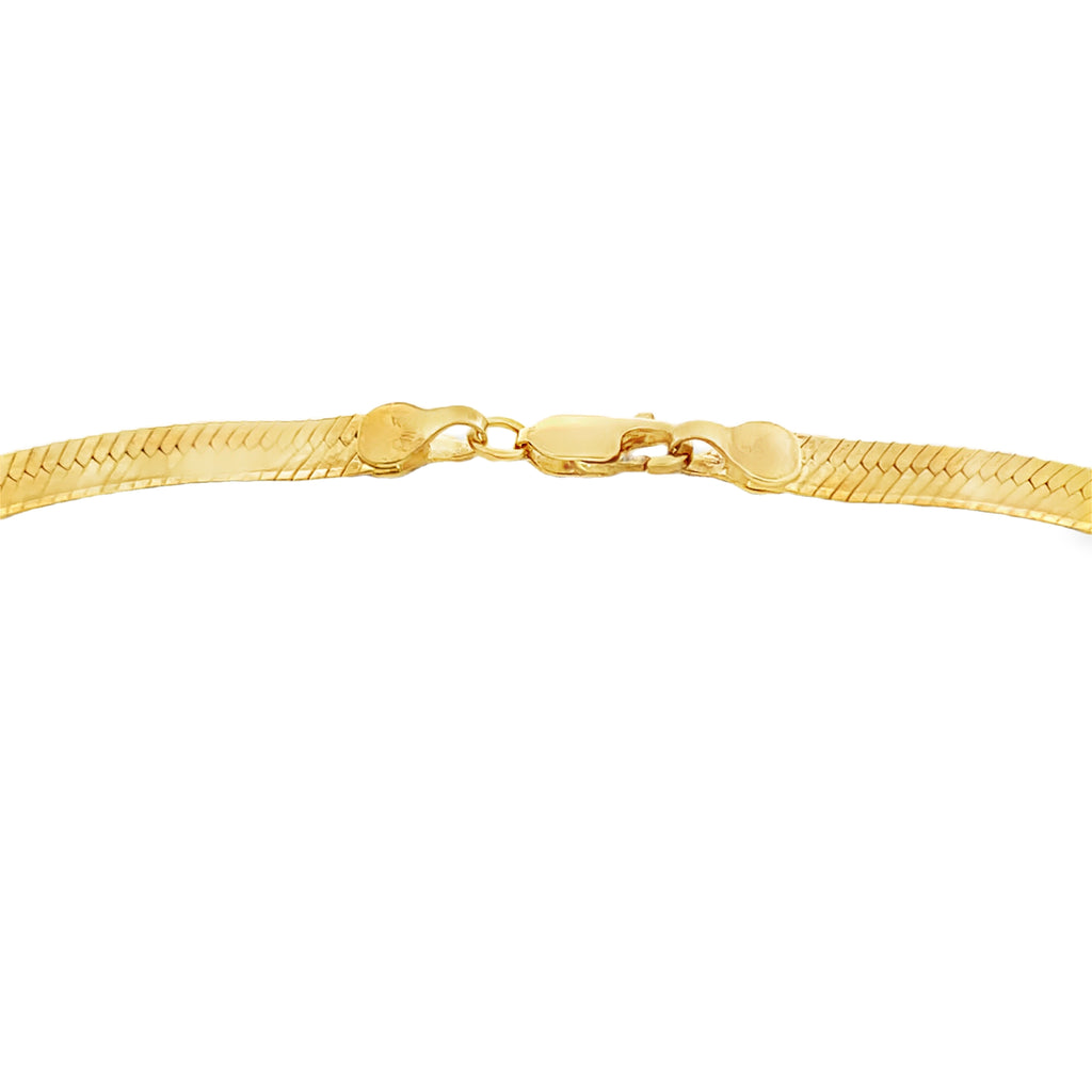 Gold Plated Sterling Silver Herringbone Chain 20" 8.0MM