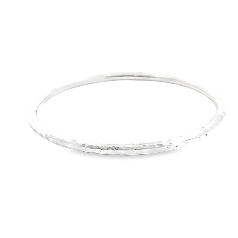 Sterling Silver Hammered Bangle Bracelet