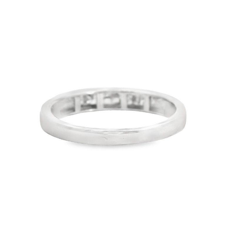 14K WG CHANNEL SET PRINCESS BAND