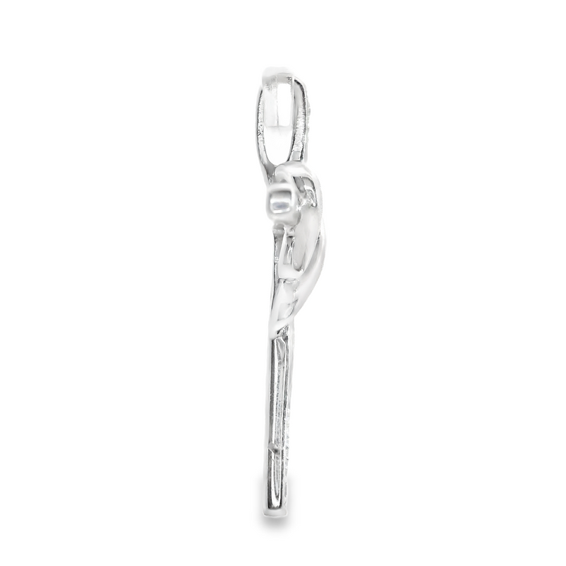 10K WG Diamond Cross Pendant