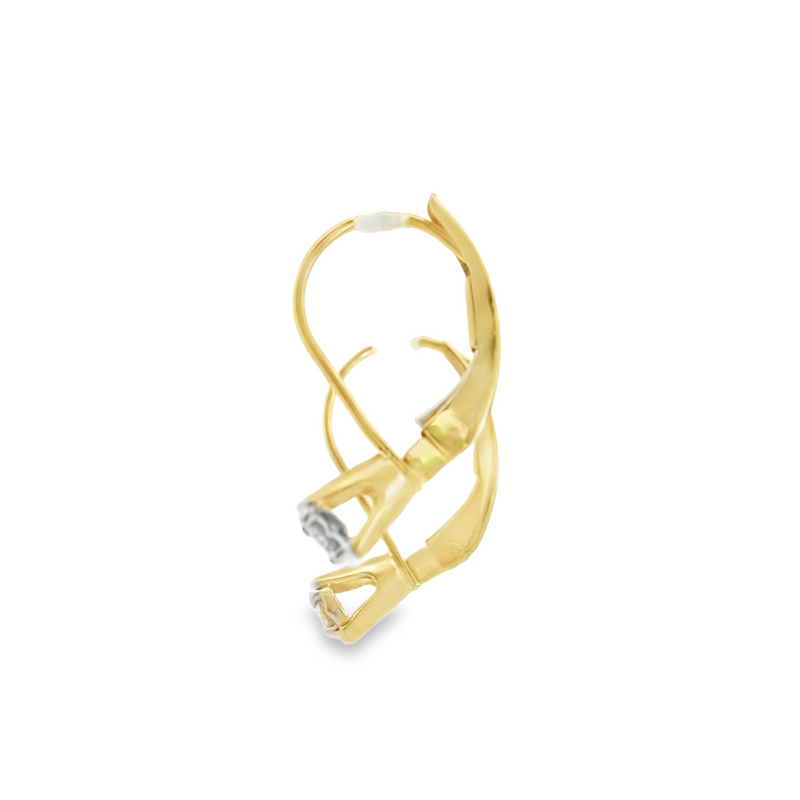 14K YG Diamond Earrings 0.10 CT TW
