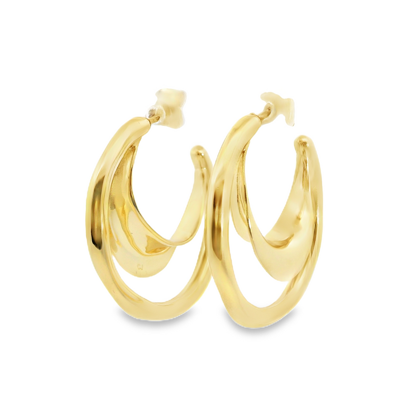 Gold Plated DoubleHoops