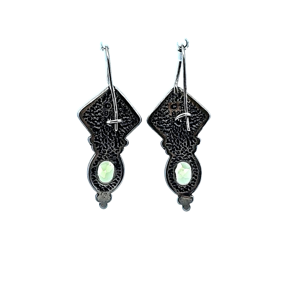 Sterling Silver Peridot & Sodalite Earrings