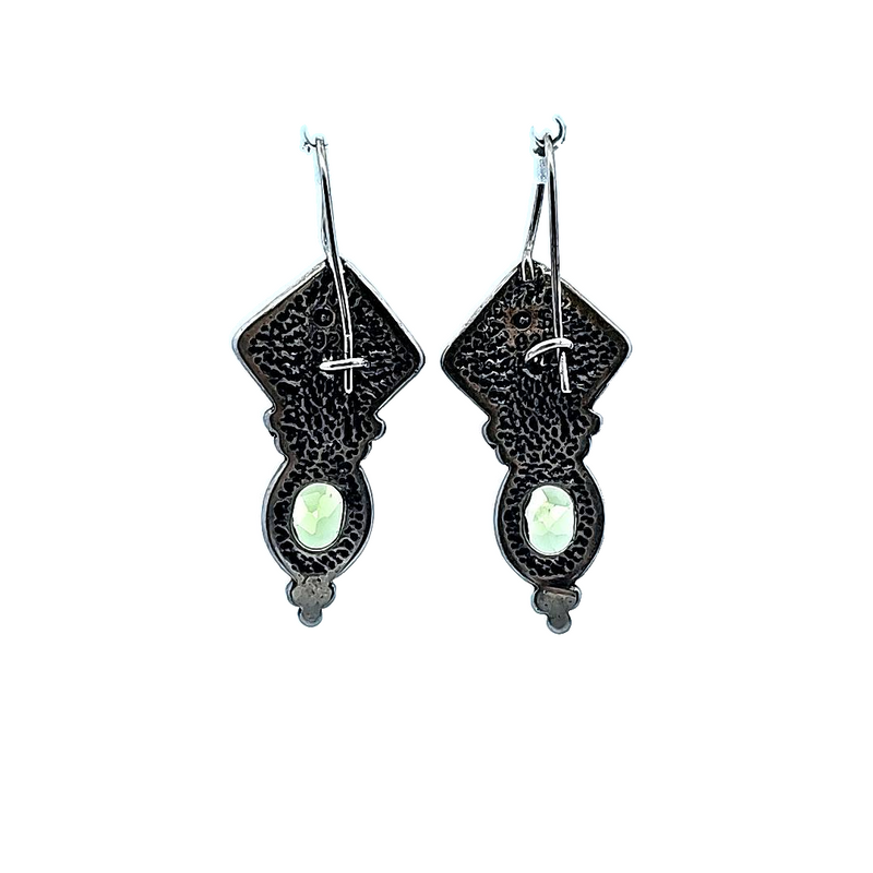 Sterling Silver Peridot & Sodalite Earrings
