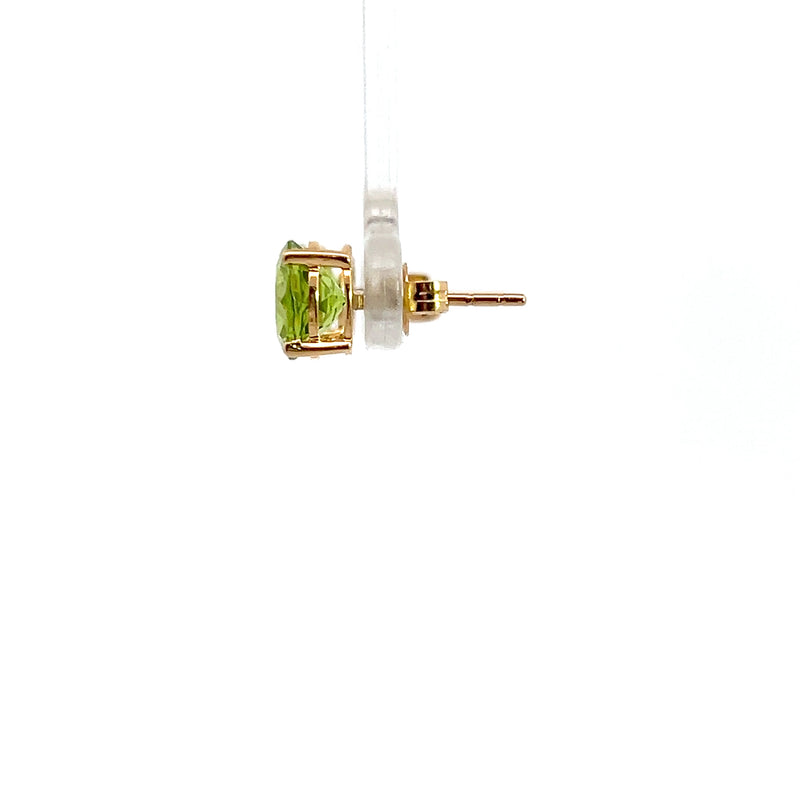 14K YG Peridot Stud Earrings