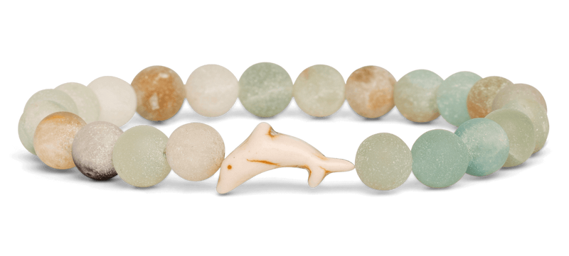 Dolphin Bracelet Chalcedony Beads