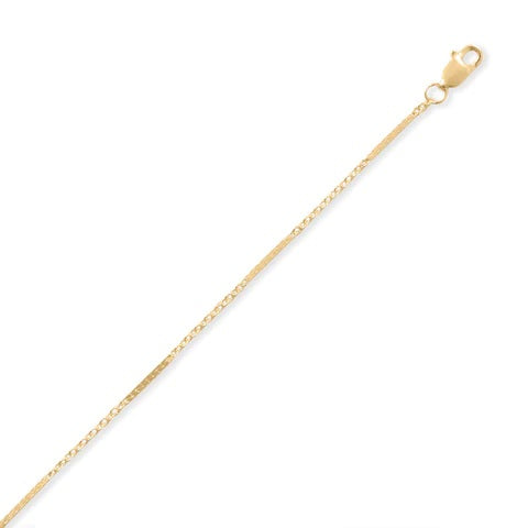 Gold Filled Dapped Cable Chain 18