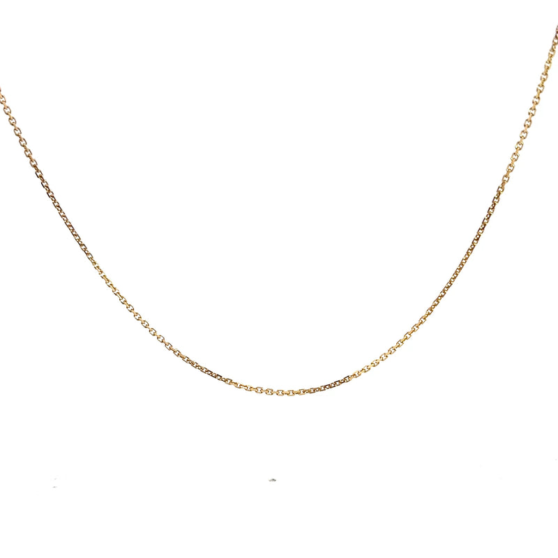 14K YG Diamond Cut Cable Chain18"