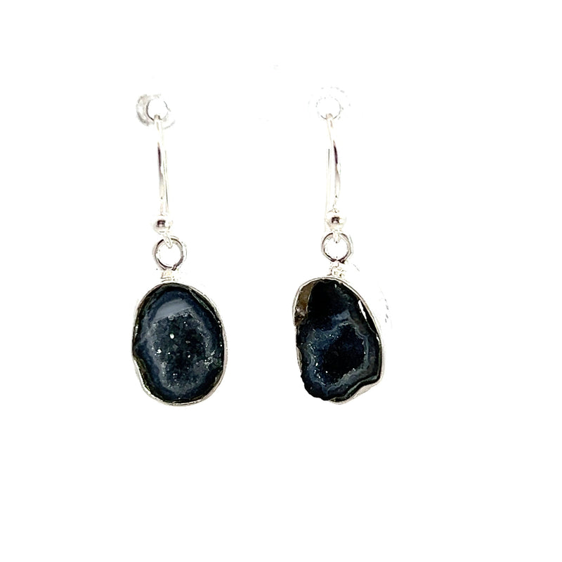 Sterling Silver Druzy Earrings