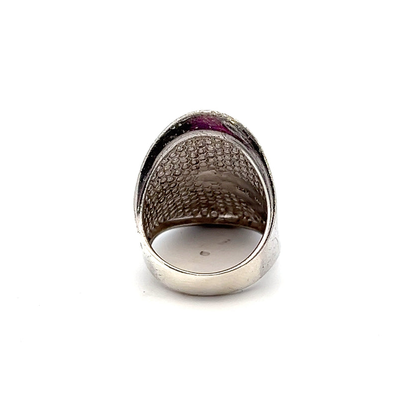 Sterling Silver Wide Oval Ring