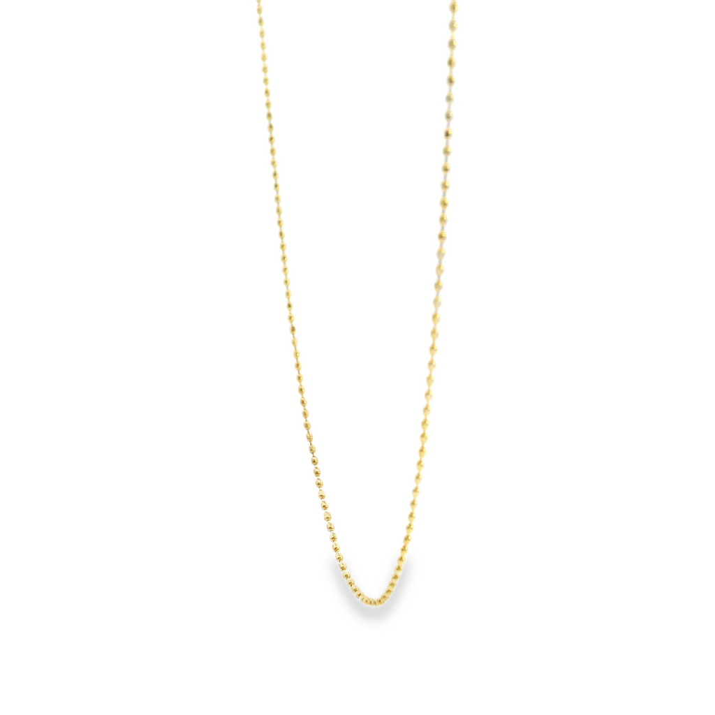 14K YG Beaded Chain 16"