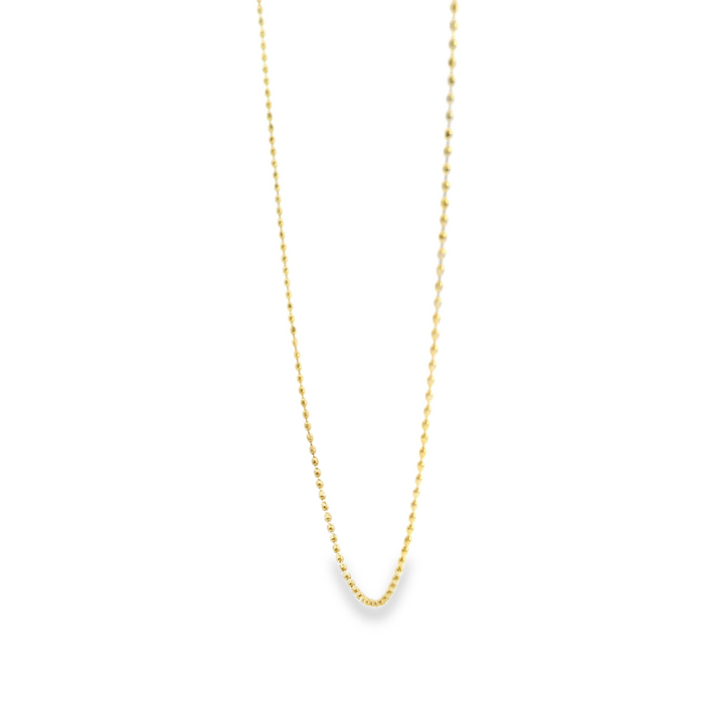 14K YG Beaded Chain 16"