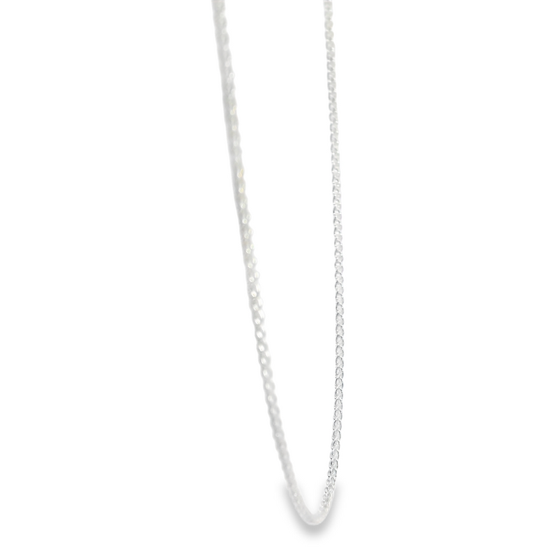 Sterling Silver 1mm Round Spiga Chain 16"
