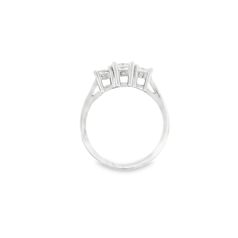 14K WG PRINCESS CUT ENGAGEMENT RING