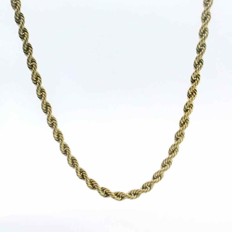 14K YG 18" Rope Chain