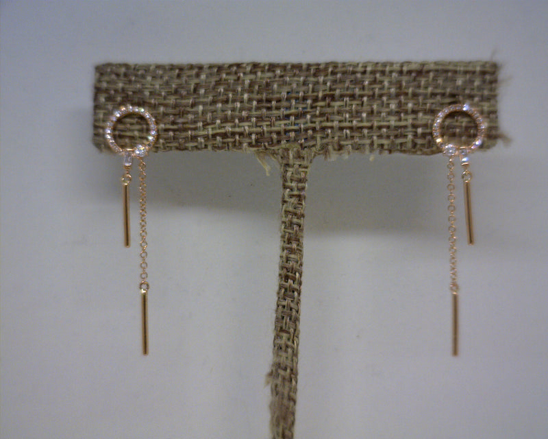 14K ROSE GOLD DANGLE EARRINGS