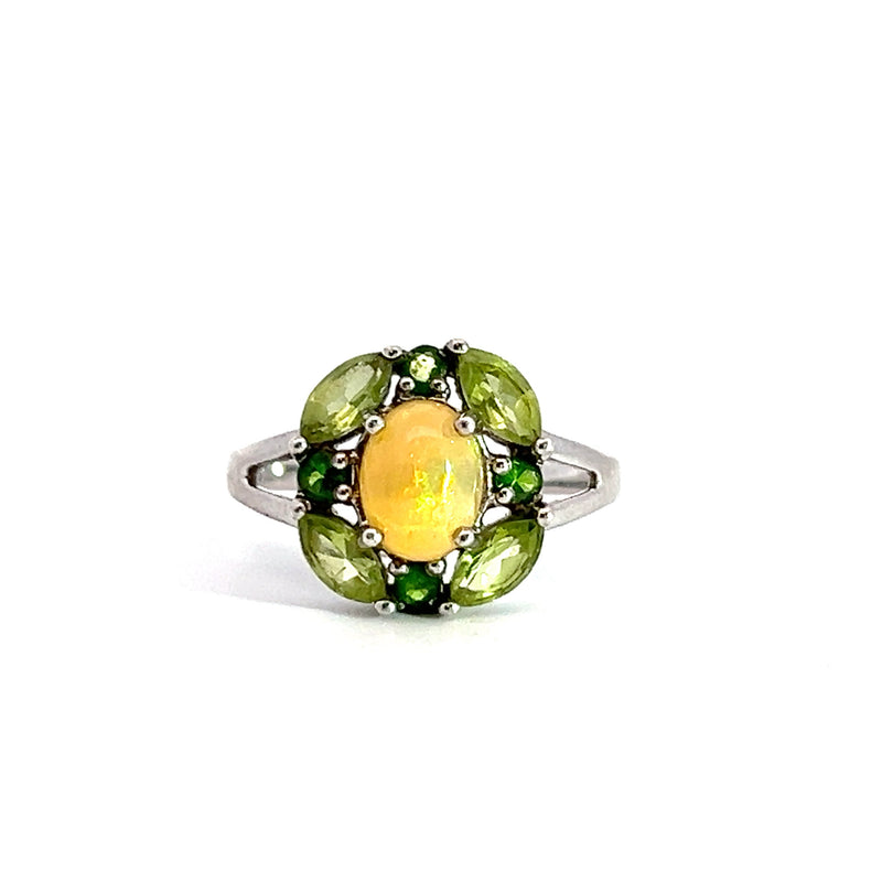 Sterling Silver Ethiopian Opal Ring