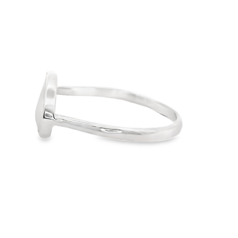 Sterling Silver CZ & Mother of Pearl Ring