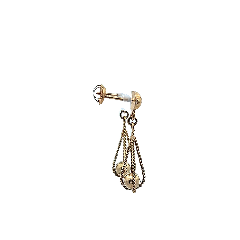 18K YG Dangle Earrings